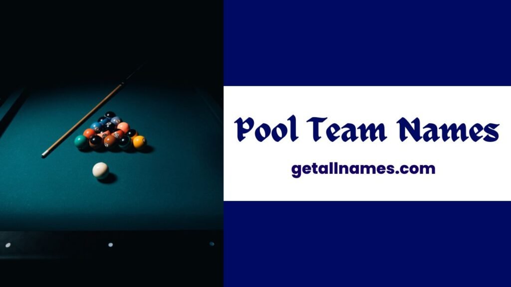 Pool Team Names