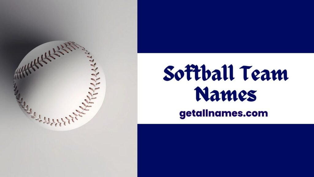 An image represents Softball Team Names post